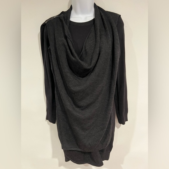 NWT All Saints Drina wrap sexy wool Dress - Picture 14 of 15